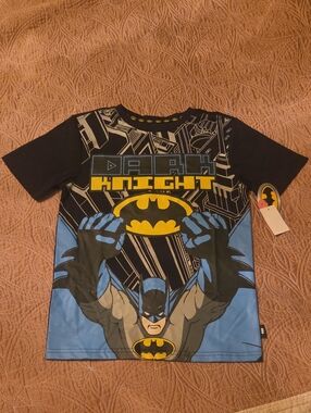 Batman Short Sleeve Tee in Black, Blue & Yellow